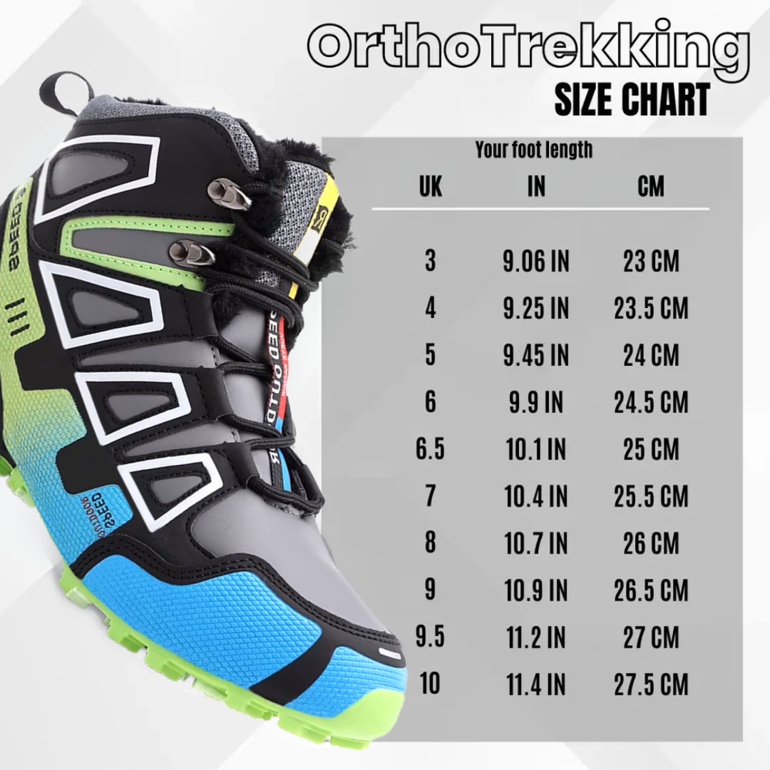 OrthoTrekking Pro - ergonomic pain-relieving trekking and hiking shoes for autumn and winter