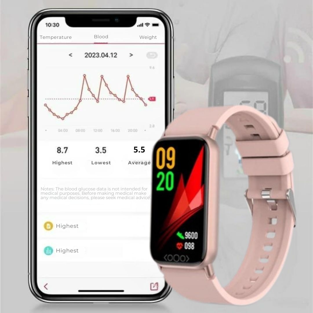 HealthOne - medical smartwatch with real-time blood glucose measurement