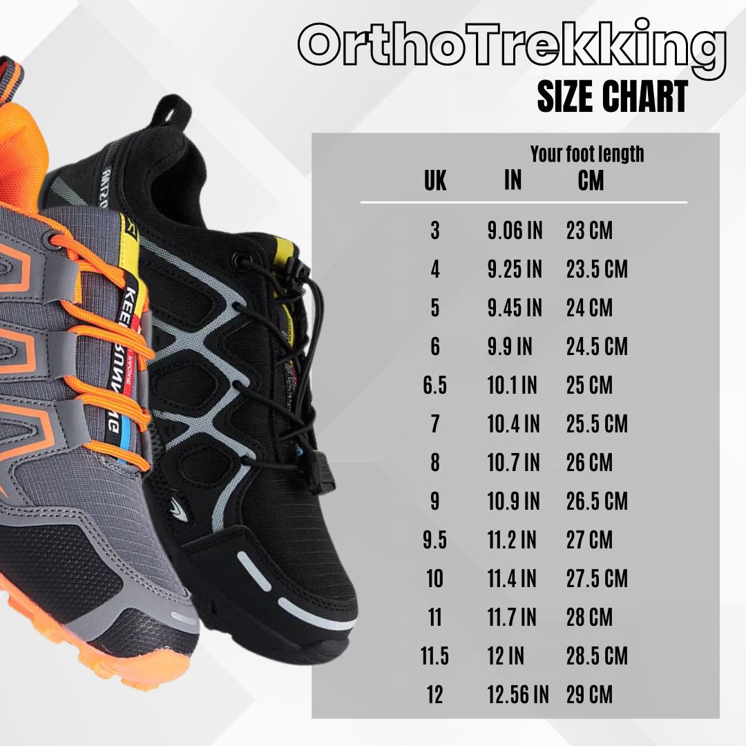 OrthoTrekking (2024) - ergonomic trekking and hiking shoe for pain relief (Unisex)