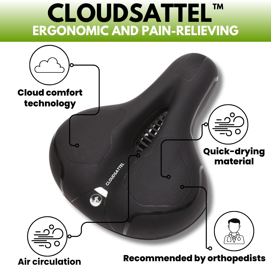 Cloudsattel - orthopedic pain relieving wheel saddle for all bicycles