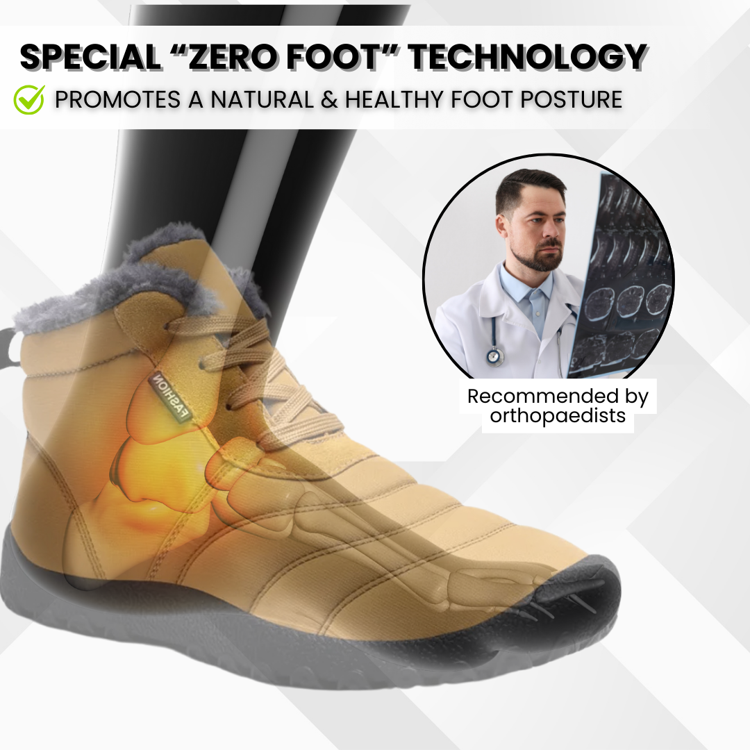 OrthoWarm - pain-relieving, water-repellent & lined barefoot shoes