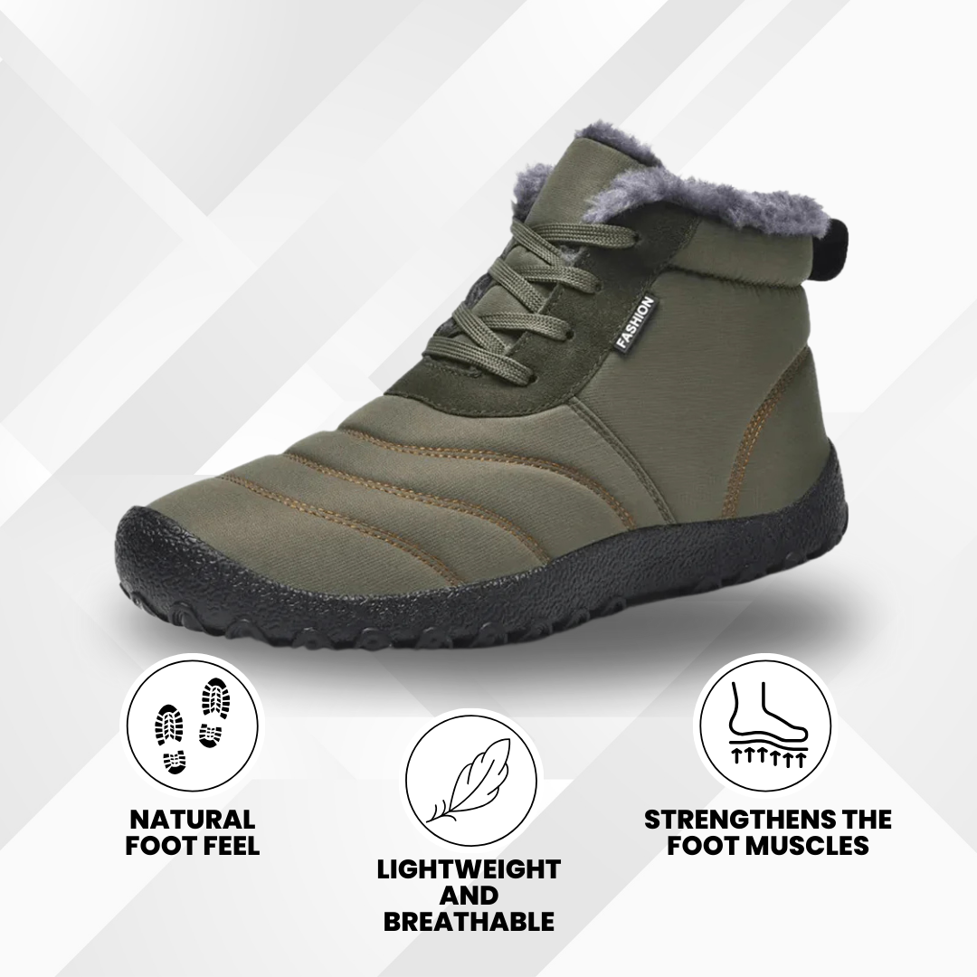 OrthoWarm - pain-relieving, water-repellent & lined barefoot shoes