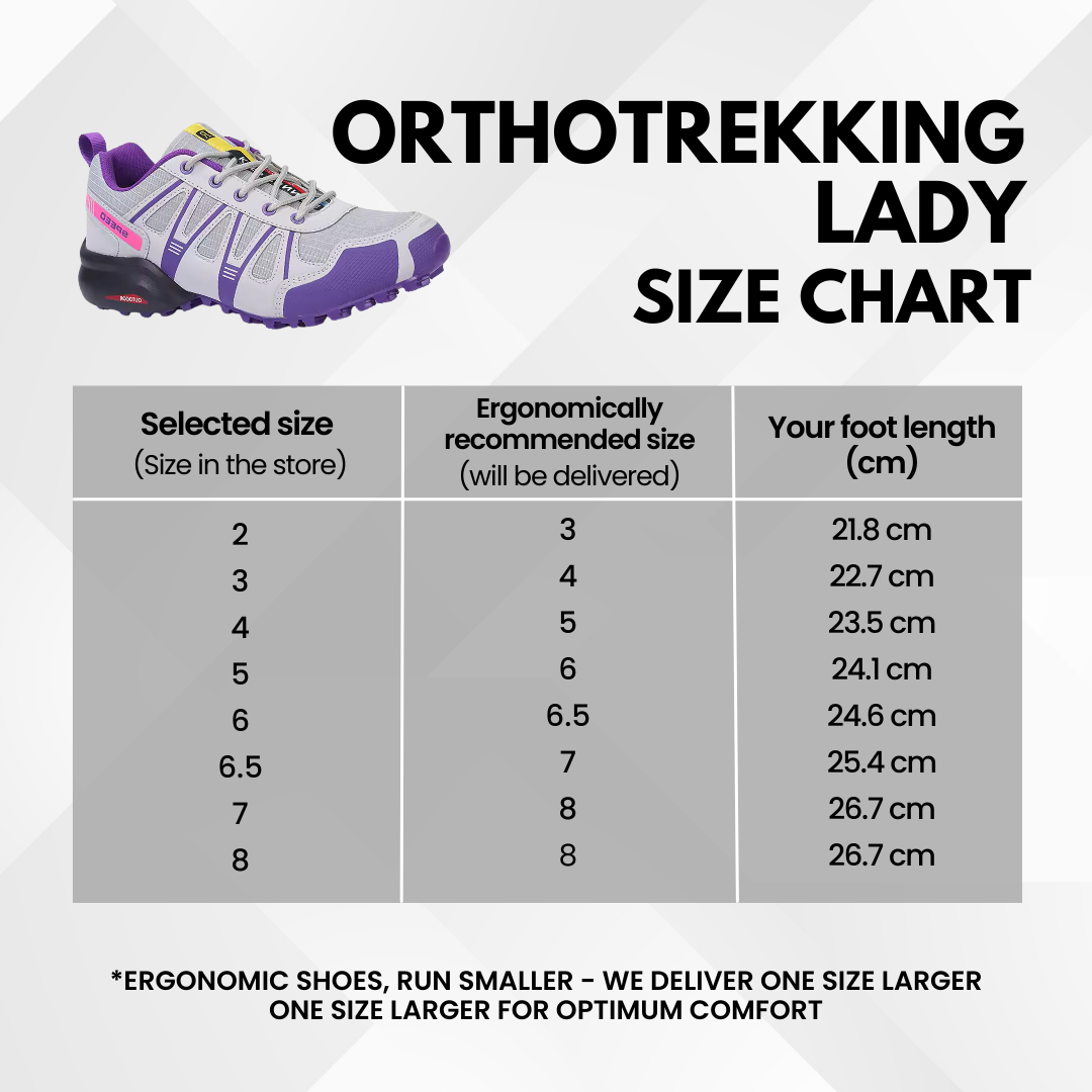 OrthoTrekking Lady - ergonomic pain-relieving trekking and hiking shoes - especially for women